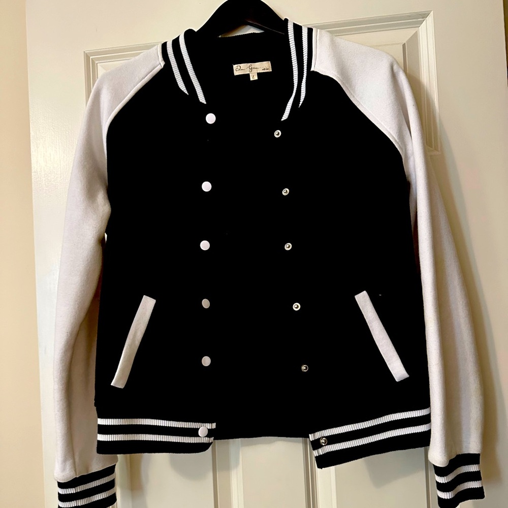 Black and white lightweight jacket.